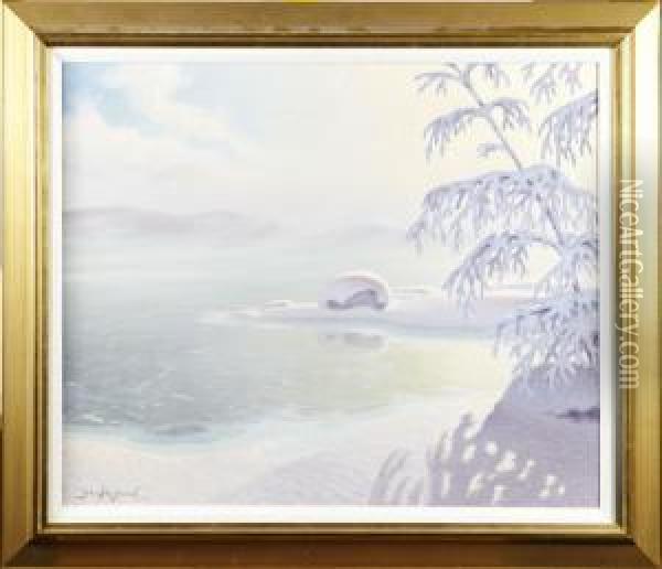 Vintermotiv Oil Painting - Jean Skoglund