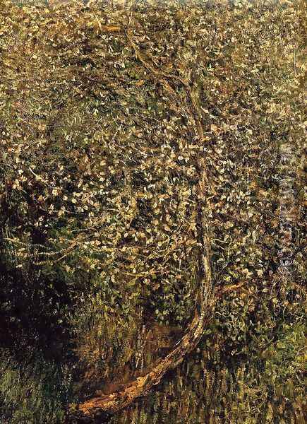 Apple Trees In Blossom By The Water Oil Painting - Claude Oscar Monet