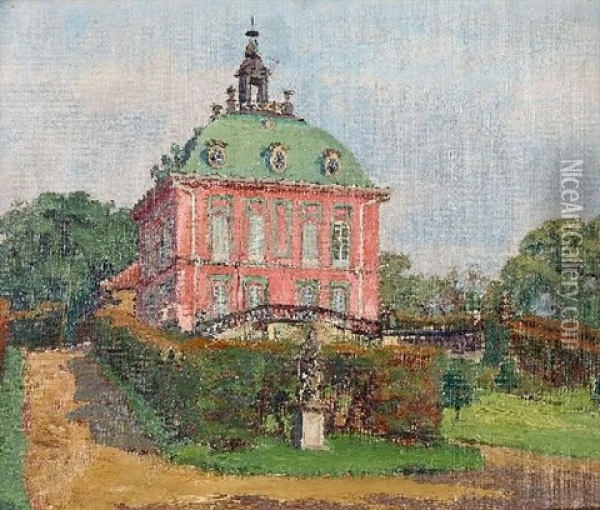 Moritzburg, Fasanenschloschen Oil Painting - Julius Otto Fritzsche