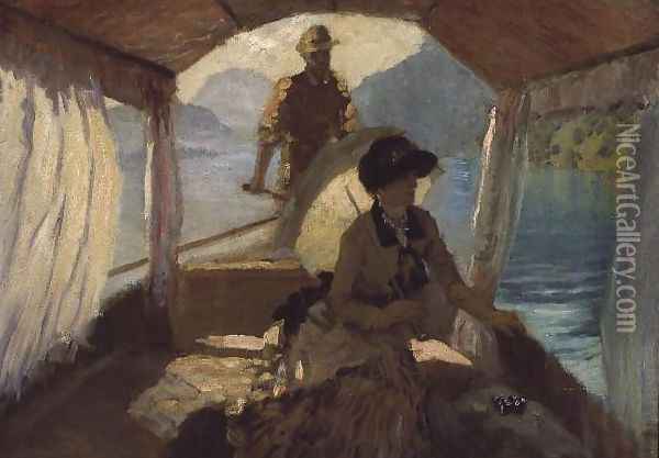 On the Lake of Quattro Cantoni, 1881 Oil Painting - Giuseppe de Nittis
