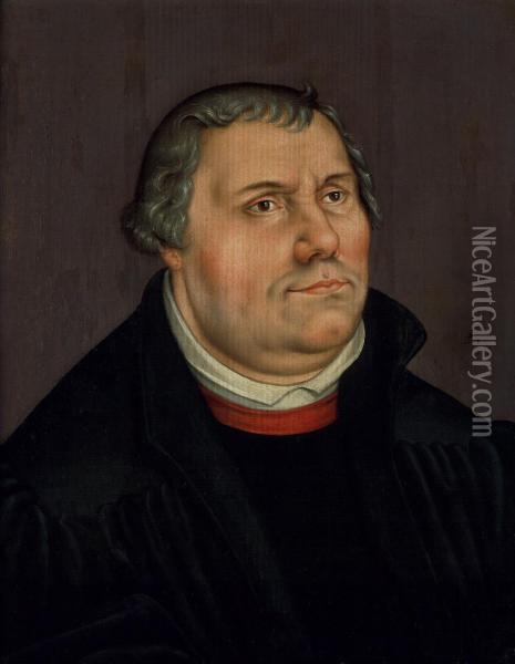 Bildnis Martin Luthers Oil Painting - Lucas The Elder Cranach