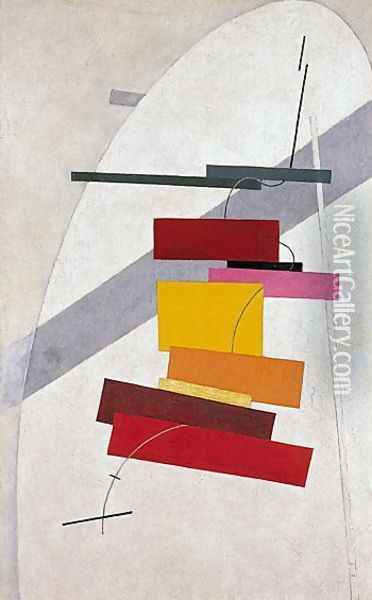 Untitled Oil Painting - Eliezer Markowich Lissitzky