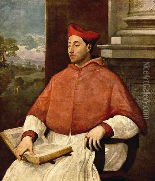 Portrait of Antonio Cardinal Pallavicini Oil Painting - Sebastiano Del Piombo