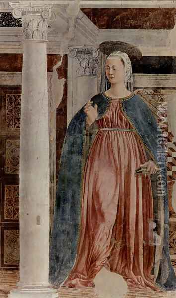 Annunciation (detail 1) Oil Painting - Piero della Francesca