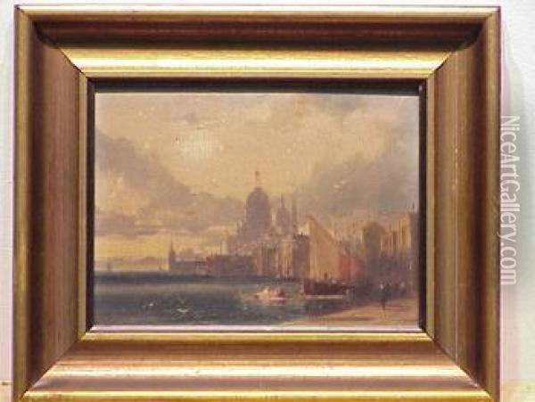 View Of Santa Della Salute, Venice Oil Painting - Felix Ziem