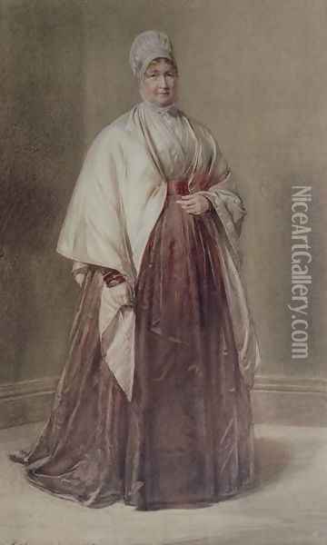 Portrait of Elizabeth Fry 1780-1845 1843 Oil Painting - George Richmond