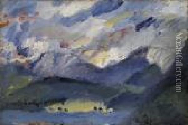 Walchenseelandschaft Oil Painting - Lovis (Franz Heinrich Louis) Corinth