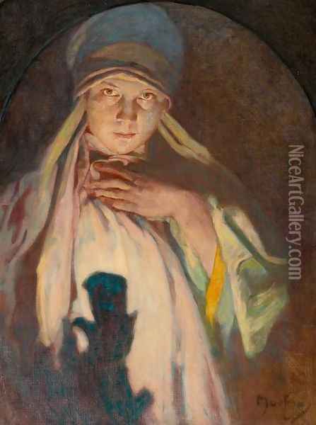 Enchantress Oil Painting - Alphonse Maria Mucha