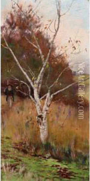 Eaglemont Landscape Oil Painting - David Davies