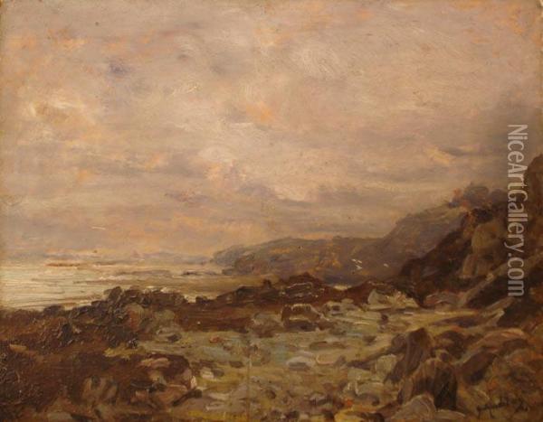 Falaises A Granville Oil Painting - Gustave Madelain