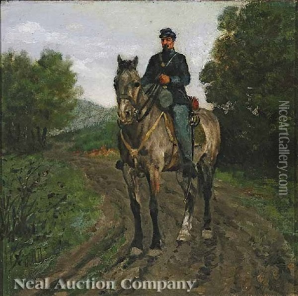 Memory Of A Union Soldier Oil Painting - Julian O. Davidson
