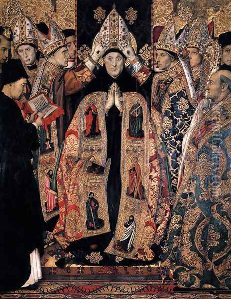 The Consacration of St Augustine 1466-75 Oil Painting - Jaume Huguet