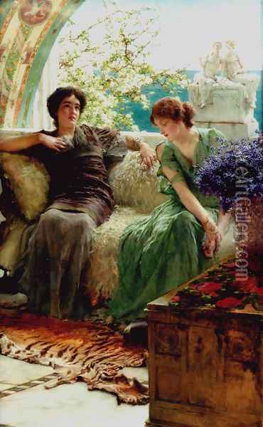 Unwelcome Confidences Oil Painting - Sir Lawrence Alma-Tadema