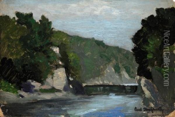 River Landscape Oil Painting - Paul Dougherty
