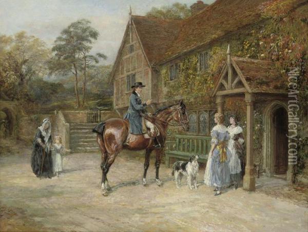 The Young Squire Oil Painting - Heywood Hardy