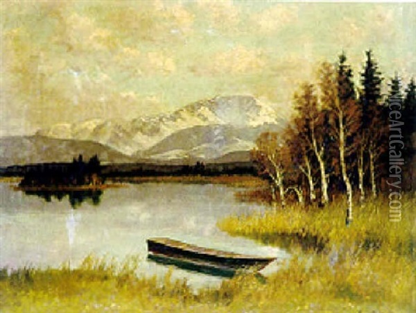 Benediktenwand Oil Painting - Carl Mueller-Baumgarten