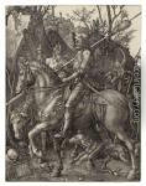 Knight, Death And The Devil Oil Painting - Albrecht Durer