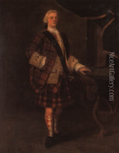 Portrait Of Lord George Murray Oil Painting - John Alexander