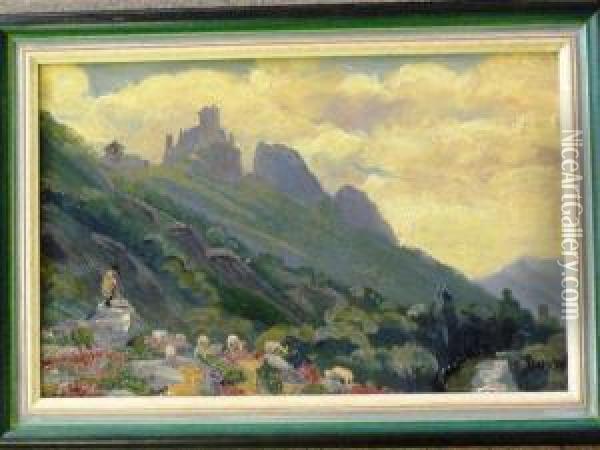 Le Chateau Oil Painting - Maurice Busset