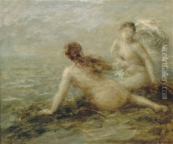 Baigneuses Au Bord De La Mer Oil Painting - Henri Fantin-Latour