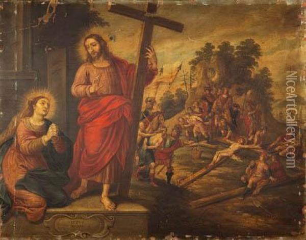Jesus Y Maria Oil Painting - Peeter Sion