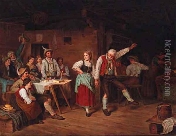 A Merry Dance Oil Painting - Franz Von Defregger