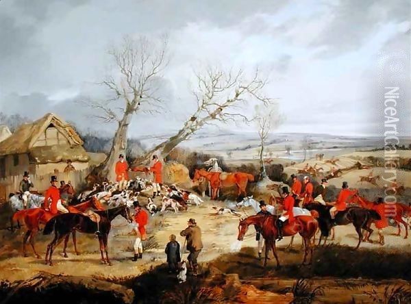 Hunting Scene, The Kill Oil Painting - Henry Thomas Alken