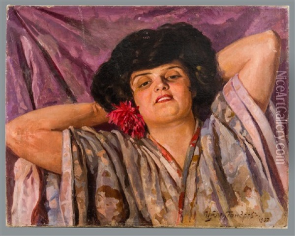 Jeune Femme Allongee Oil Painting - Ivan Alexandrovitch Alexandroff