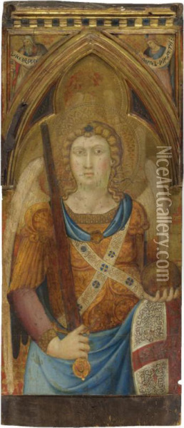 St Michael Oil Painting - Luca Di Tomme