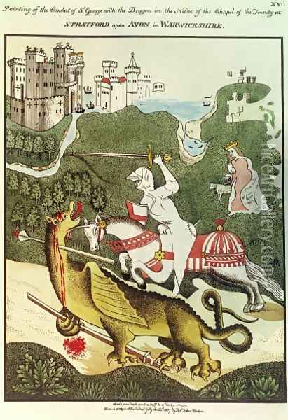 St George and the Dragon Oil Painting - Thomas Fisher Hoxton