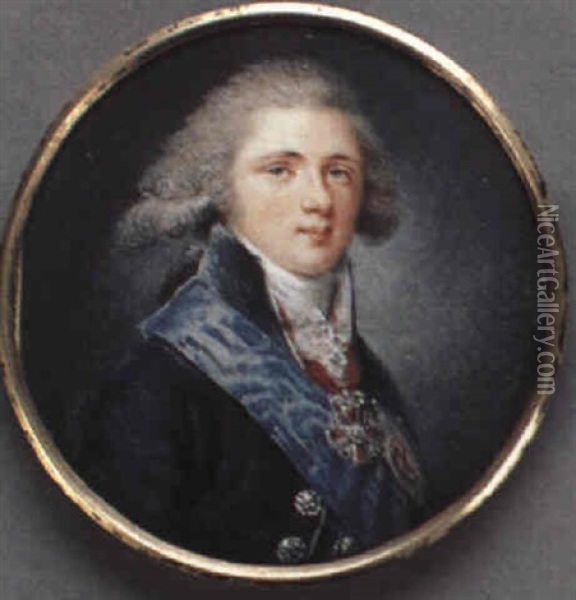 Grand Duke Alexander Pavlovich, Later Emperor Alexander I Oil Painting - Augustin Ritt