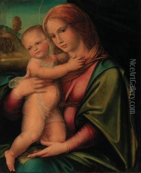 The Madonna And Child Oil Painting - Giuliano Bugiardini