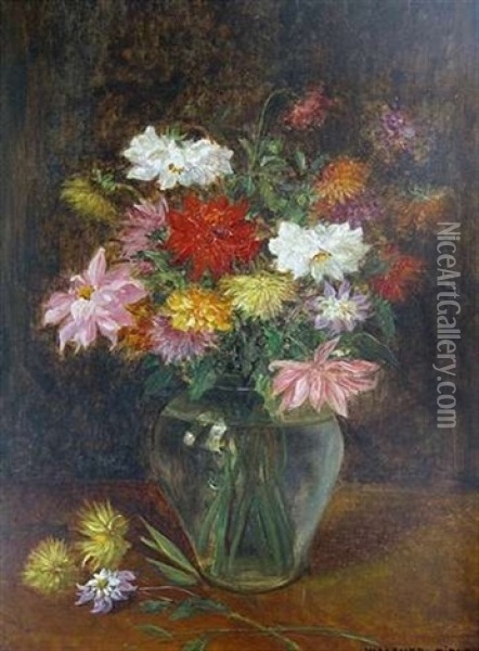 Blumenstillleben Oil Painting - Walter Firle