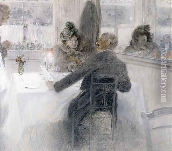 The Rendez-Vous, 1899 Oil Painting - Andre Castaigne
