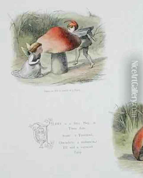 An Elf in Search of a Fairy Oil Painting - Richard Doyle