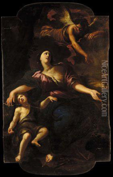 Agar E L'angelo Oil Painting - Gian Lorenzo Bertolotto
