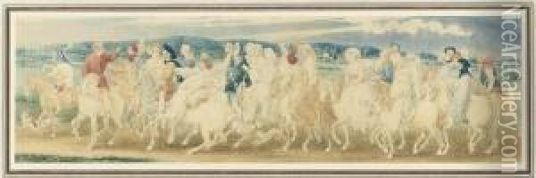 The Canterbury Pilgrims Oil Painting - Thomas Stothard