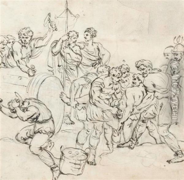 The Martyrdom Of Diogenes Oil Painting - Francesco LaMarra