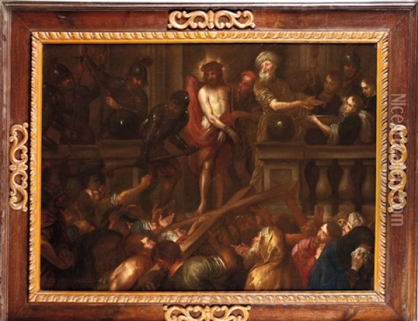 Cristo Mostrato Al Popolo Oil Painting - Vincent Malo the Elder