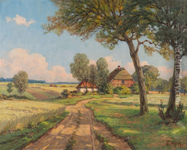 Mecklenburger Sommertag Oil Painting - Arnold Lyongrun