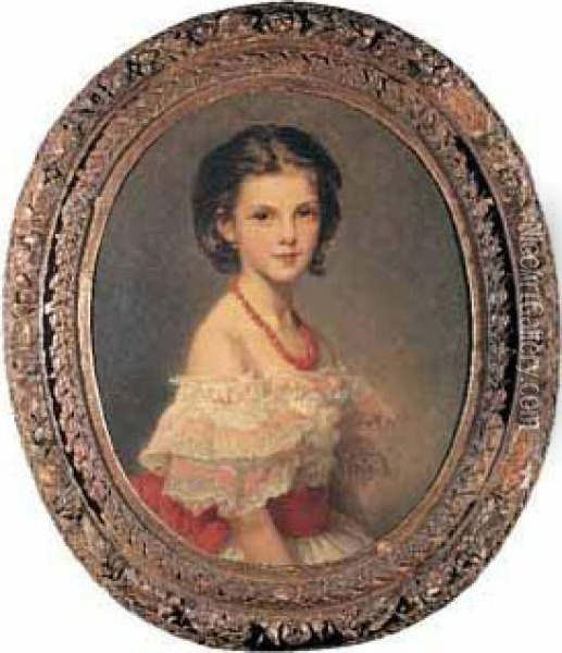 Portrait De La Princesse Ourousoff Oil Painting - Franz Xavier Winterhalter