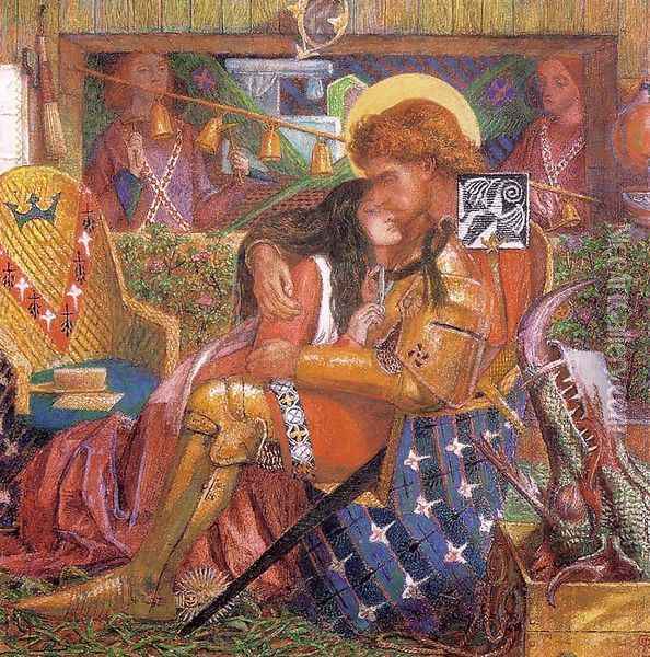 Wedding of St. George and the Princess Sabra Oil Painting - Dante Gabriel Rossetti