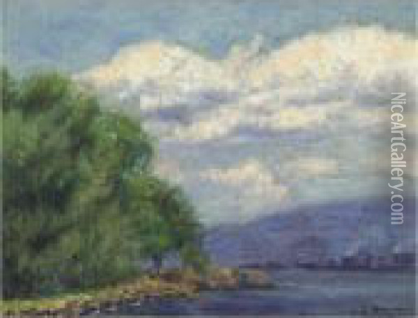 Hudson Valley Landscape Oil Painting - Edward Henry Potthast
