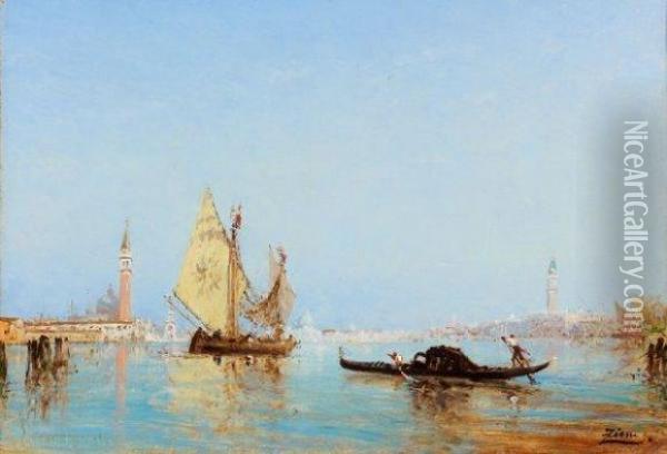 Venise, La Grande Lagune Oil Painting - Felix Ziem