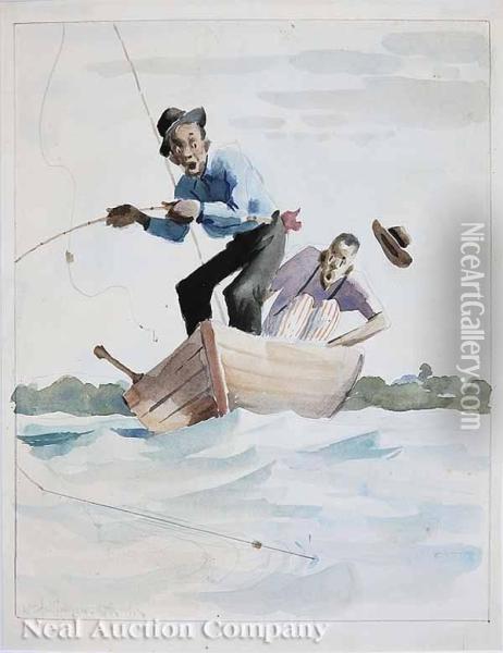 Fishing Oil Painting - William R., Hollingsworth Jr.