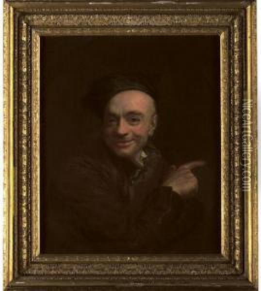 Portrait Of The Artist Oil Painting - Maurice Quentin de La Tour