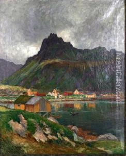 Fiskelage Oil Painting - Anton Genberg