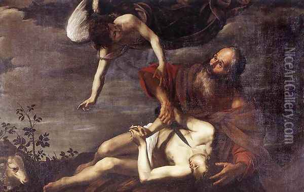Sacrifice of Isaac c. 1625 Oil Painting - Orazio Riminaldi