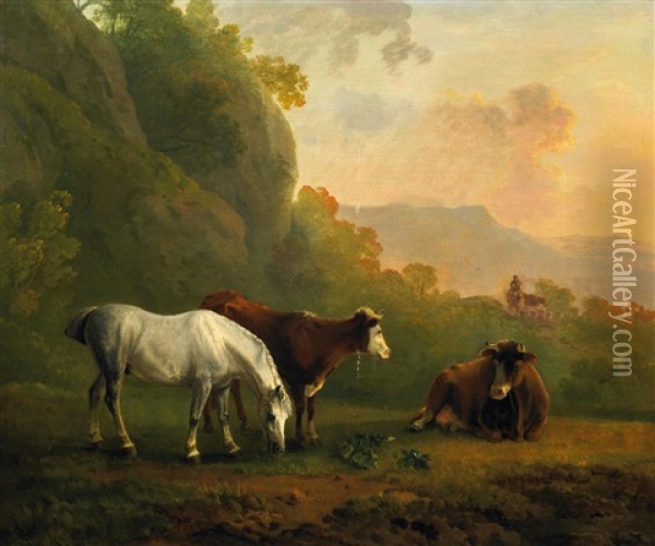 Vieh Auf Der Weide Oil Painting - Sawrey Gilpin