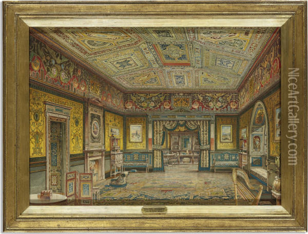 Decoration Of Two Reception Rooms Oil Painting - Walter Hensman Fl